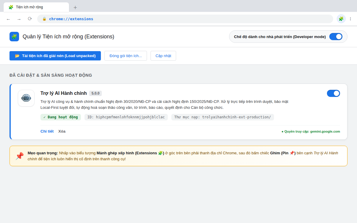 Cài Đặt Tiện Ích Trên Trình Duyệt Chrome / Developer Mode