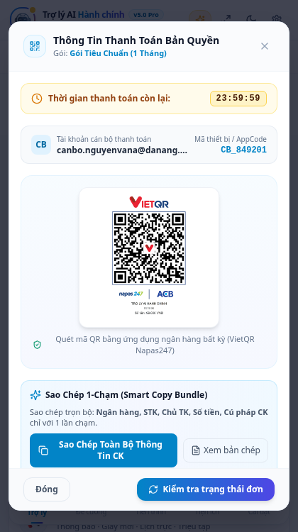 Bảng Giá Bản Quyền & Thanh Toán VietQR Napas 24/7