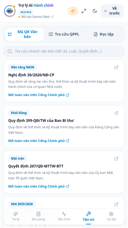 Tra Cứu Văn Bản QPPL & Tạo Mã QR Chuẩn Điều 8 NĐ 30